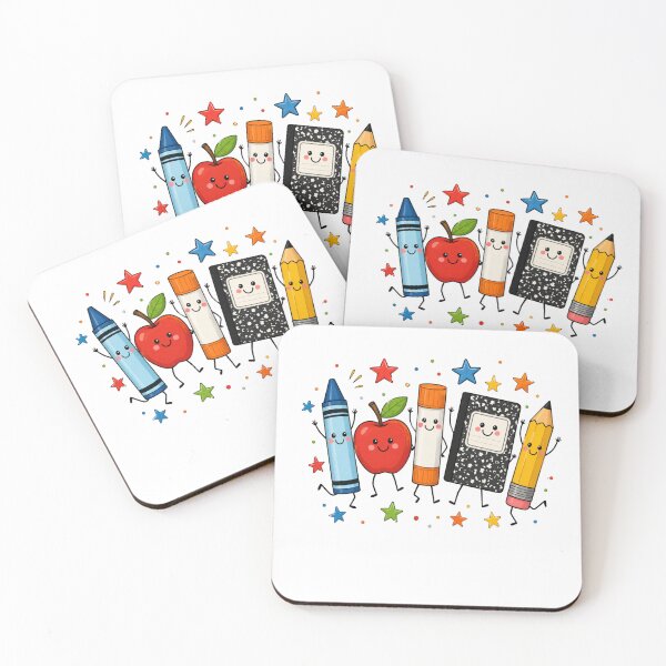Item preview, Cute Happy School Supplies Friends - Back To School designed and sold by Moizento.