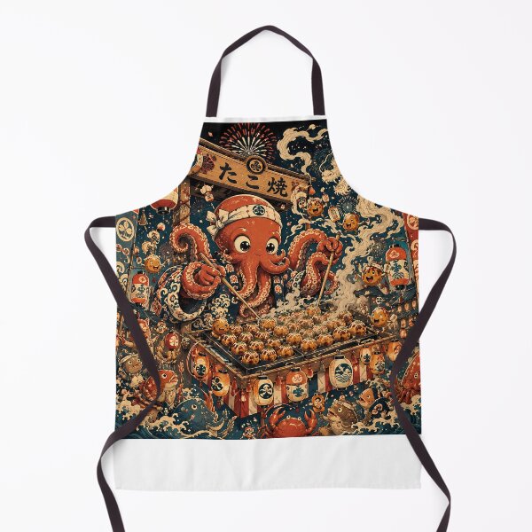 Item preview, The Takoyaki Master Ukiyo-E Wave designed and sold by SandyPlace.