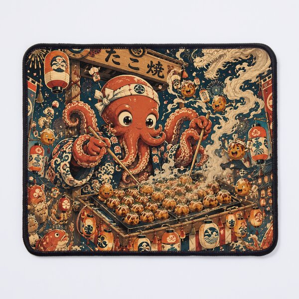 Item preview, The Takoyaki Master Ukiyo-E Wave designed and sold by SandyPlace.