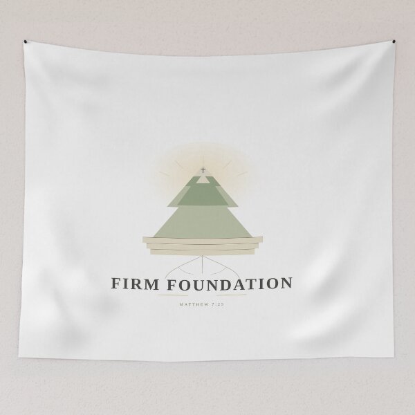 Item preview, Firm Foundation | Christian Mountain Illustration | Minimalist Faith Botanical Artwork designed and sold by feliciarainbow.