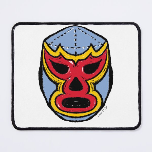 Item preview, El Fuego – Lucha Mask No. 04 | Original Graphic Folk Art by GWART designed and sold by GWARTGB.