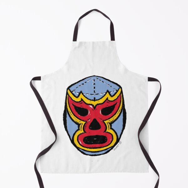 Item preview, El Fuego – Lucha Mask No. 04 | Original Graphic Folk Art by GWART designed and sold by GWARTGB.