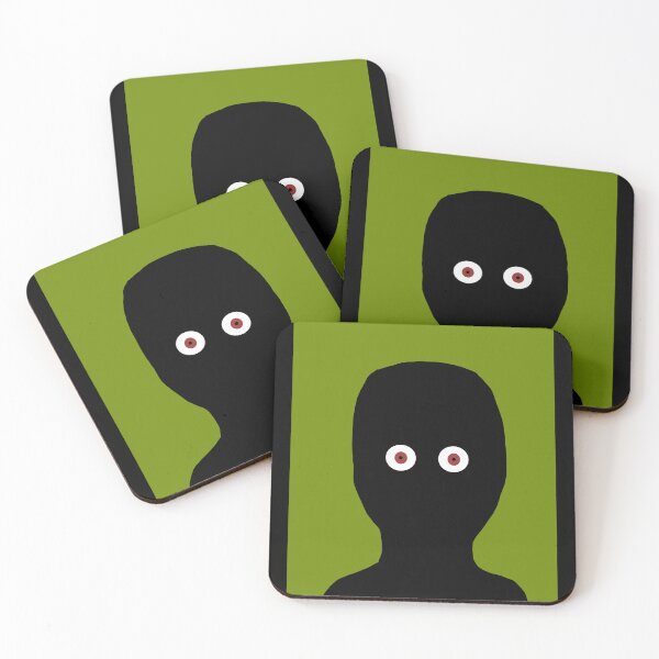 Item preview, Mysterious Black Cartoon Character with Red Eyes designed and sold by louiisa33.