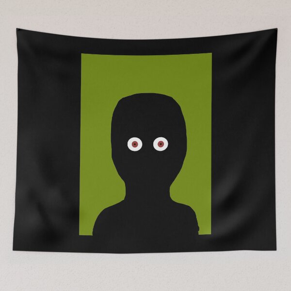 Item preview, Mysterious Black Cartoon Character with Red Eyes designed and sold by louiisa33.