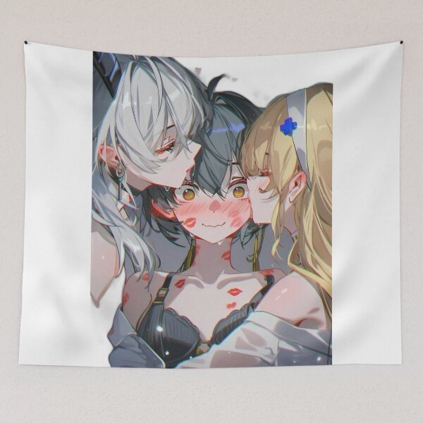 Item preview, Zani and Phoebe and Rover Kissing Wuthering Waves designed and sold by KomiArts.