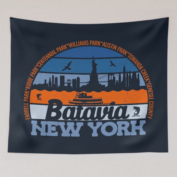 Item preview, Batavia New York Sunset Retro Vintage Local Pride Logo designed and sold by CRHPOD20.