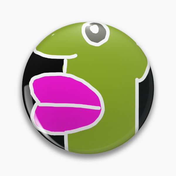 Item preview, Funny Green Cartoon Character with Big Pink Lips designed and sold by louiisa33.