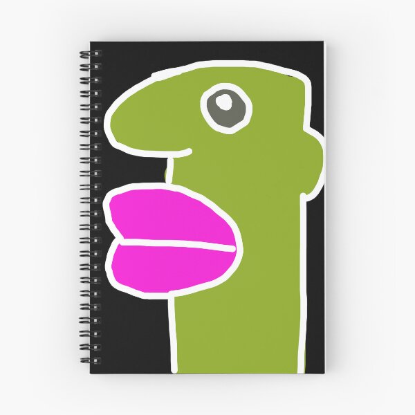 Item preview, Funny Green Cartoon Character with Big Pink Lips designed and sold by louiisa33.