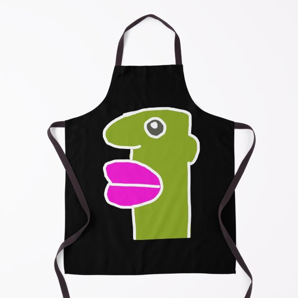Item preview, Funny Green Cartoon Character with Big Pink Lips designed and sold by louiisa33.