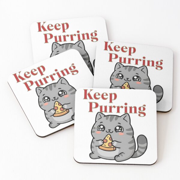 Item preview, Cute Cat Eating Pizza Keep Purring designed and sold by PrintforDesign.