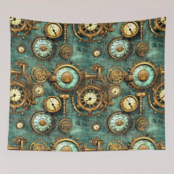 Item preview, Steampunk Grunge Vintage Mechanical Timers And Gears Pattern designed and sold by DEC02.