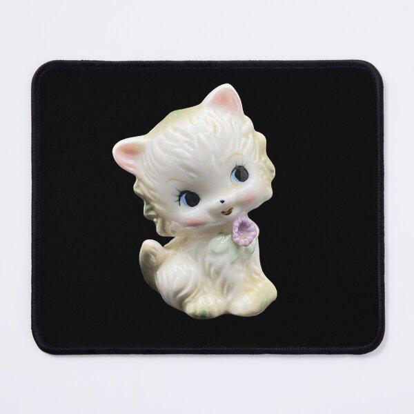 Item preview, Vintage White Kitten | Retro Ceramic Cat | Mid-Century Kitsch Illustration designed and sold by LoLife.