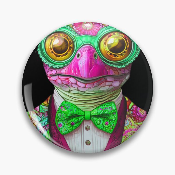 Item preview, Steampunk Turtle In Lime And Pink Tuxedo Art designed and sold by DEC02.