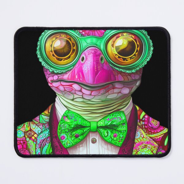 Item preview, Steampunk Turtle In Lime And Pink Tuxedo Art designed and sold by DEC02.