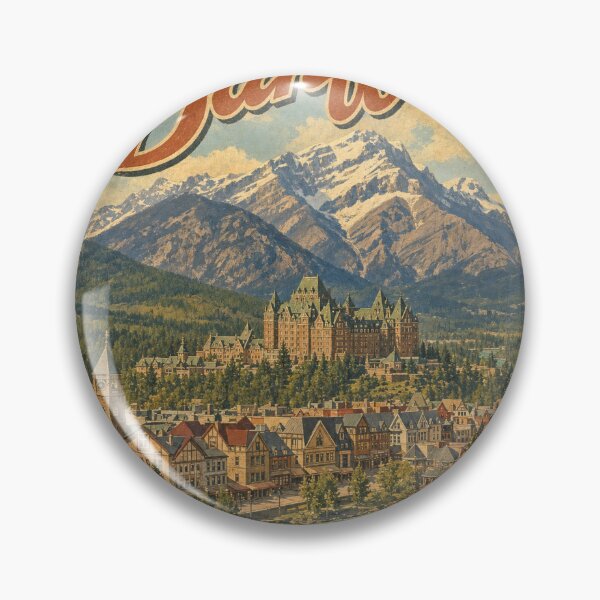 Item preview, Banff Canada Travel Souvenir - Retro Illustration designed and sold by VisualArtsOasis.