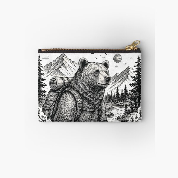 Item preview, Wander More Worry Less | Adventure Bear Hiking Vintage T-Shirt designed and sold by DMQ-Designs.