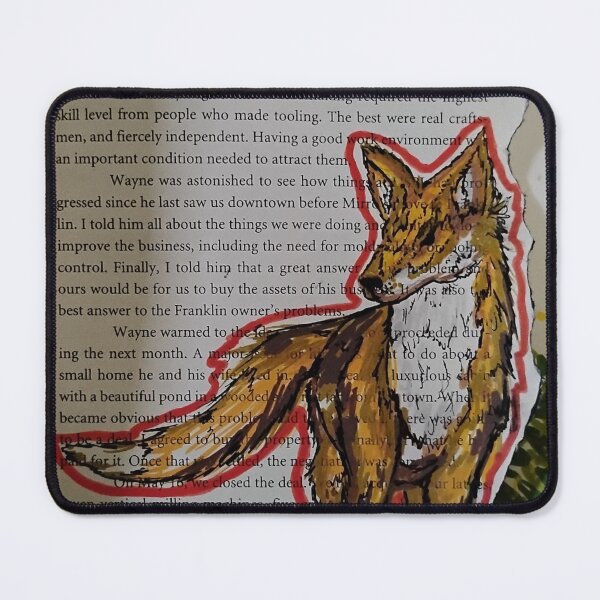 Item preview, Mix media fox painting/drawing  designed and sold by TheMenagerieM.