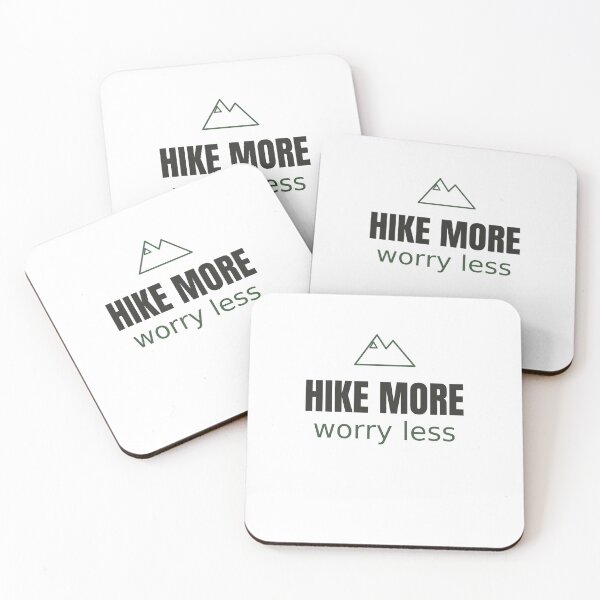 Item preview, Hike More Worry Less - Minimalist Hiking Tee designed and sold by RankShift.