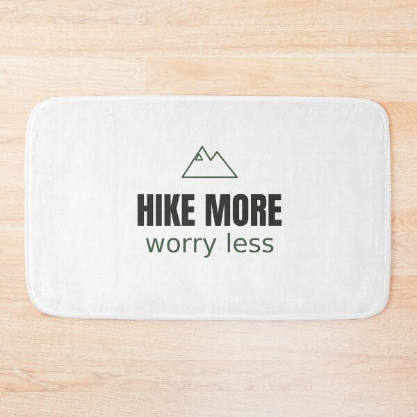 Item preview, Hike More Worry Less - Minimalist Hiking Tee designed and sold by RankShift.