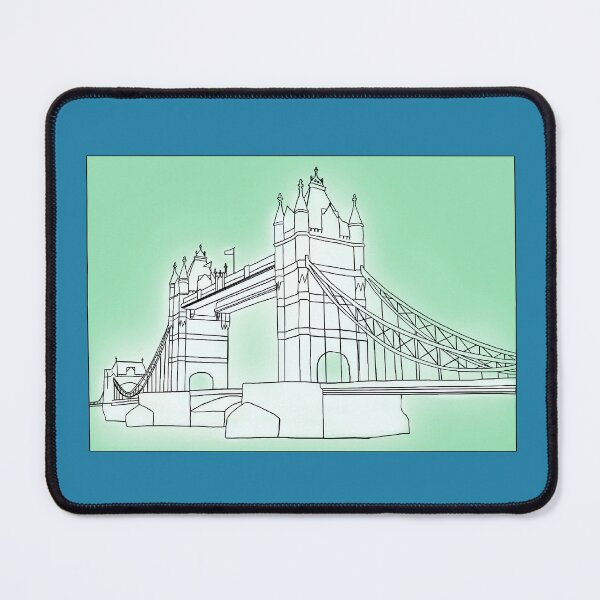 Item preview, Tower Bridge - Blue & Teal designed and sold by rodwelldesigns.
