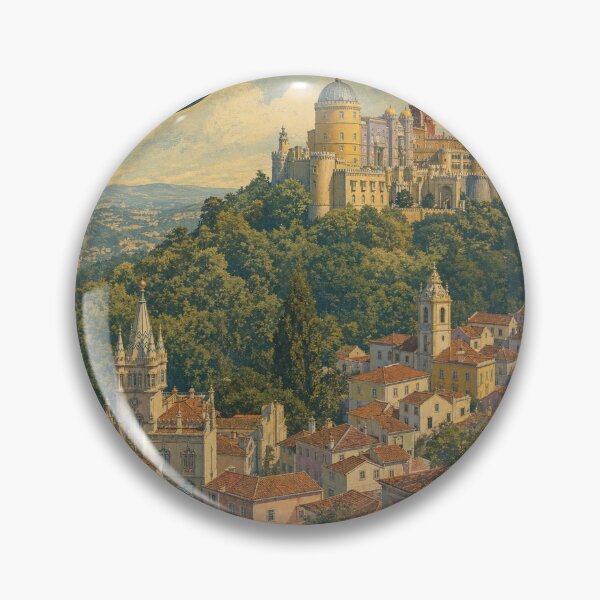 Item preview, Sintra Portugal Travel Souvenir - Retro Illustration designed and sold by VisualArtsOasis.