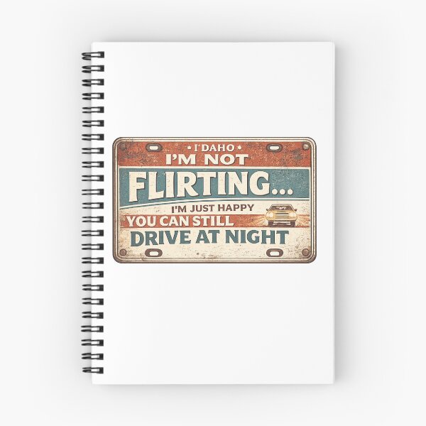 Item preview, I'm Not Flirting I'm Just Happy You Can Still Drive at Night Funny License Plate | Vintage Senior Humor | Still Got It Collection designed and sold by SoulThread Studio.
