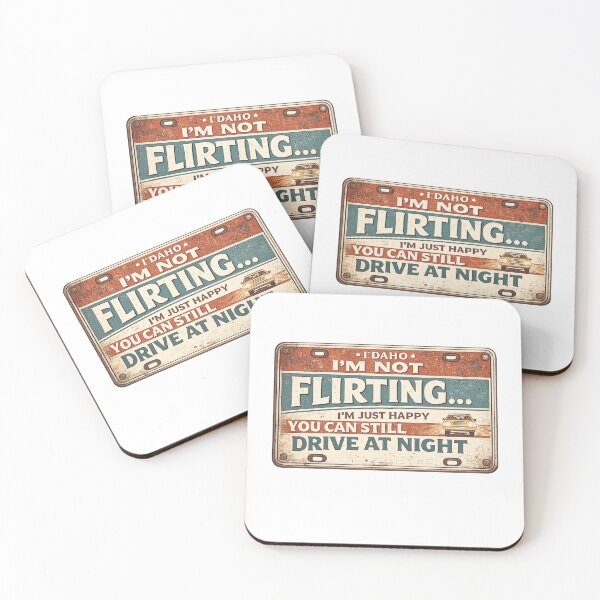 Item preview, I'm Not Flirting I'm Just Happy You Can Still Drive at Night Funny License Plate | Vintage Senior Humor | Still Got It Collection designed and sold by SoulThread Studio.