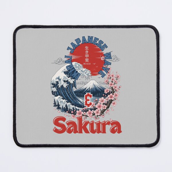 Item preview, Ikigai Japanese Wave & Sakura designed and sold by NinaCreator.