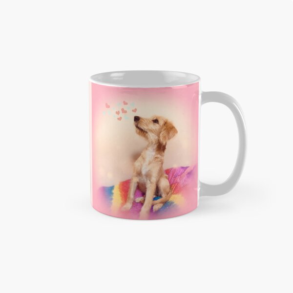 Item preview, Groovy Rainbow Scruffy Terrier Pink Art designed and sold by RescueHeart10.