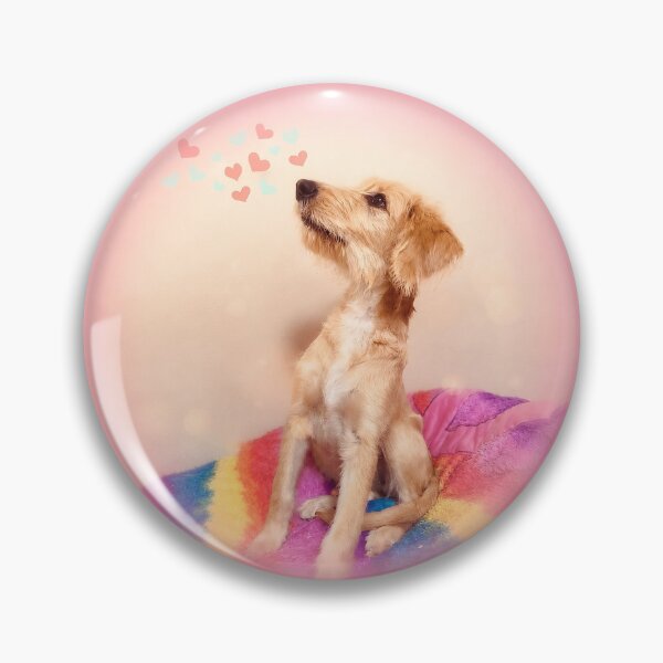 Item preview, Groovy Rainbow Scruffy Terrier Pink Art designed and sold by RescueHeart10.