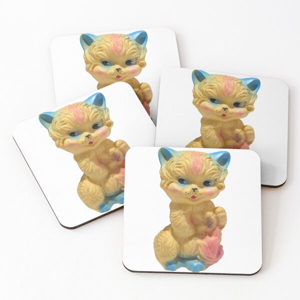 Item preview, Vintage Pastel Kitten | Retro Kitsch Cat | Mid-Century Toy Art designed and sold by LoLife.