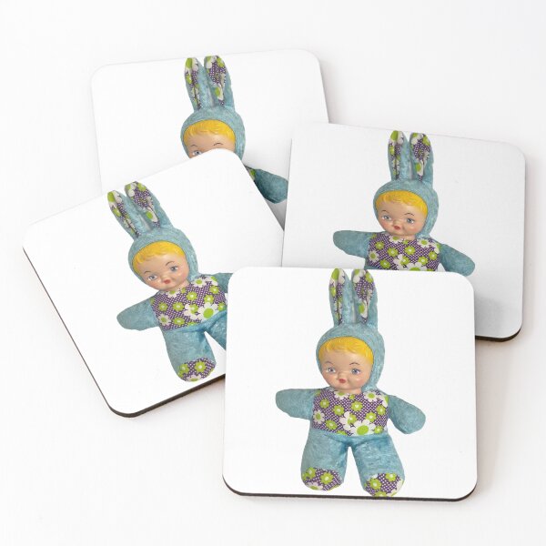 Item preview, Vintage Bunny Kewpie | Retro Rabbit | Mid-Century Plush Toy Art designed and sold by LoLife.