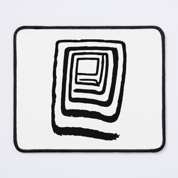 Item preview, Abstract Concentric Square Spiral Black & White Hypnotic Geometric Art designed and sold by HYPNK.