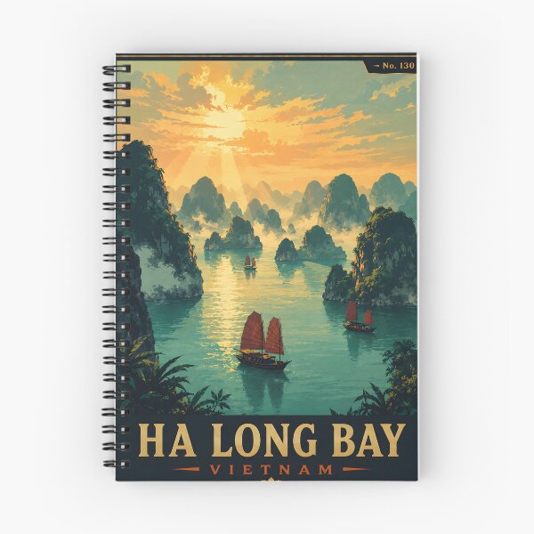Item preview, Ha Long Bay Vietnam Vintage Travel Poster | Emerald Bay Retro Wall Art designed and sold by bauschberts.