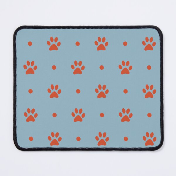 Item preview, Cute Orange Paw Print Pattern | Minimalist Pet Lover Print | Fun Dog and Cat Paw Design | Playful Puppy Paws Pattern | Soft Blue and Orange Paws Seamless | Modern Cat Paws designed and sold by VivaFy.