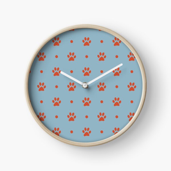 Item preview, Cute Orange Paw Print Pattern | Minimalist Pet Lover Print | Fun Dog and Cat Paw Design | Playful Puppy Paws Pattern | Soft Blue and Orange Paws Seamless | Modern Cat Paws designed and sold by VivaFy.