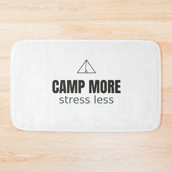 Item preview, Camp More Stress Less - Minimalist Camping Tee designed and sold by RankShift.