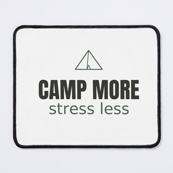 Item preview, Camp More Stress Less - Minimalist Camping Tee designed and sold by RankShift.