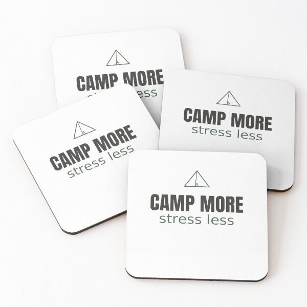 Item preview, Camp More Stress Less - Minimalist Camping Tee designed and sold by RankShift.