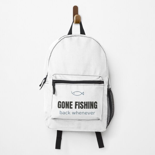 Item preview, Gone Fishing Back Whenever - Minimalist Fishing Tee designed and sold by RankShift.