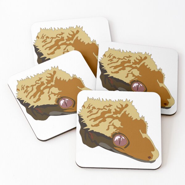Item preview, crested gecko face designed and sold by LeahcarsArt.