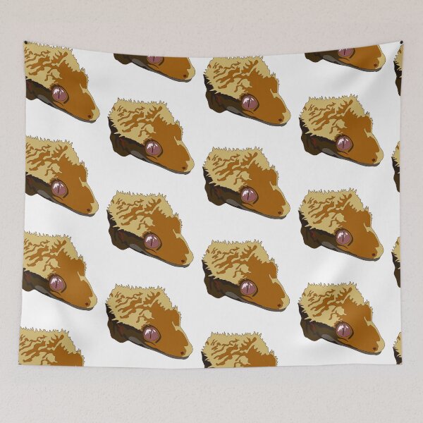 Item preview, crested gecko face designed and sold by LeahcarsArt.