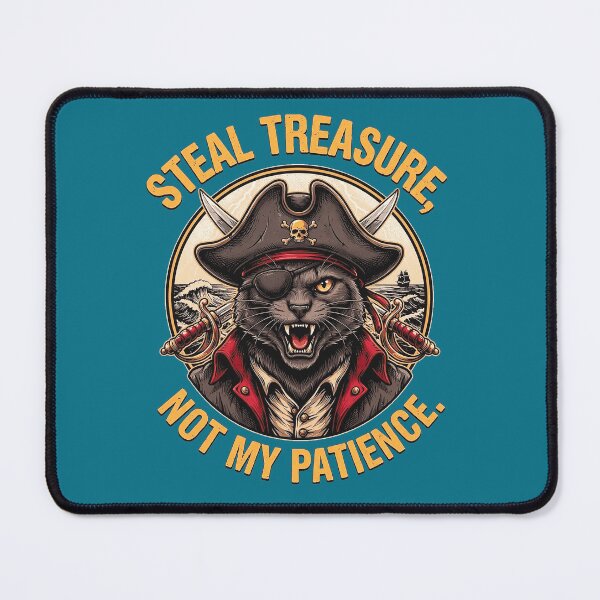 Item preview, Angry Pirate Cat Vintage – Fierce Black Cat Buccaneer Retro Design designed and sold by Mahilis.