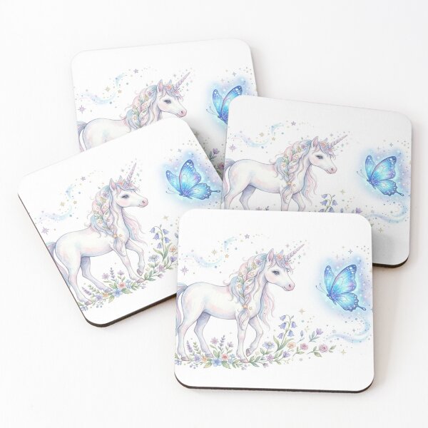 Item preview, The Unicorn and the Butterfly - Magic Watercolor designed and sold by conamor-bymel.