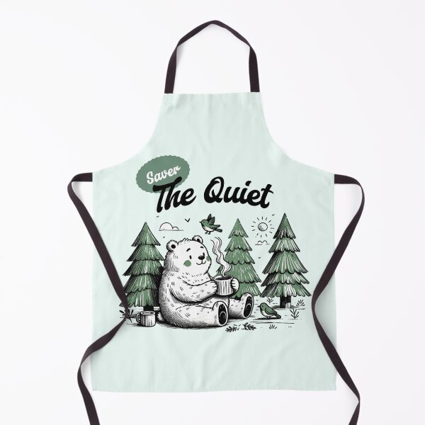 Item preview, Savor the Quiet Cozy Bear Nature Slow Living Cottagecore Design designed and sold by Sachie's Studio.