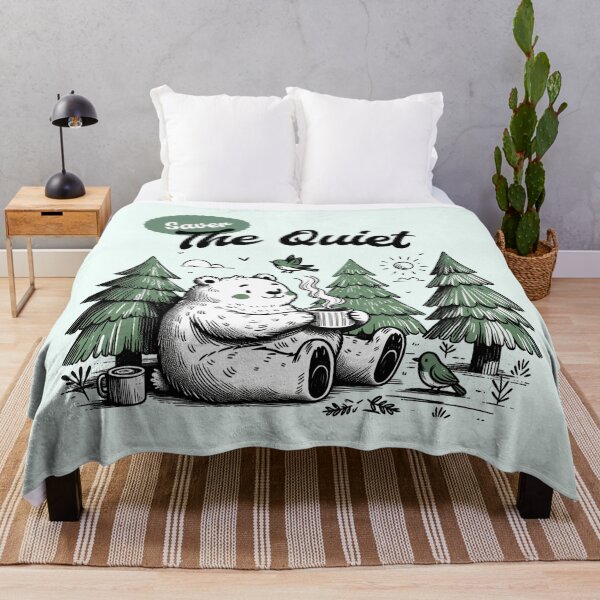 Item preview, Savor the Quiet Cozy Bear Nature Slow Living Cottagecore Design designed and sold by Sachie's Studio.