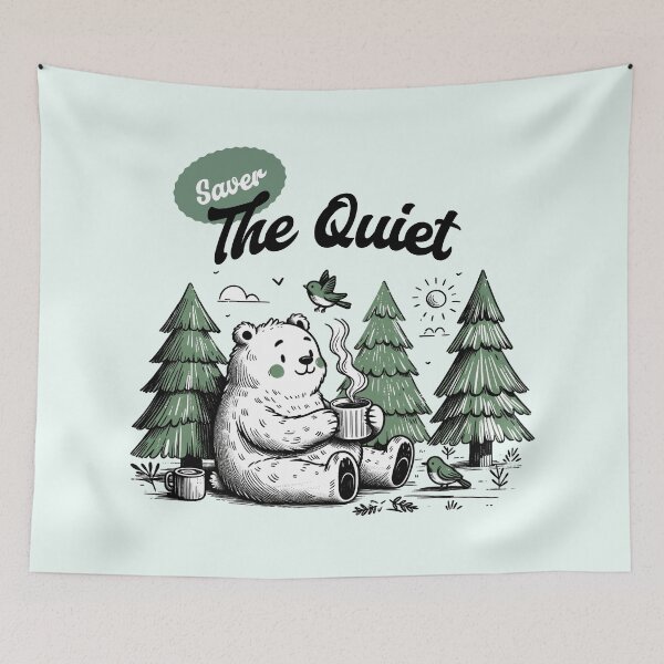 Item preview, Savor the Quiet Cozy Bear Nature Slow Living Cottagecore Design designed and sold by Sachie's Studio.