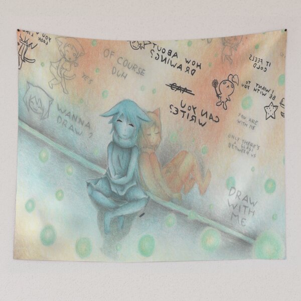 Item preview, Draw With Me: Separated by Glass Traditional Art designed and sold by CuervoRonronero.