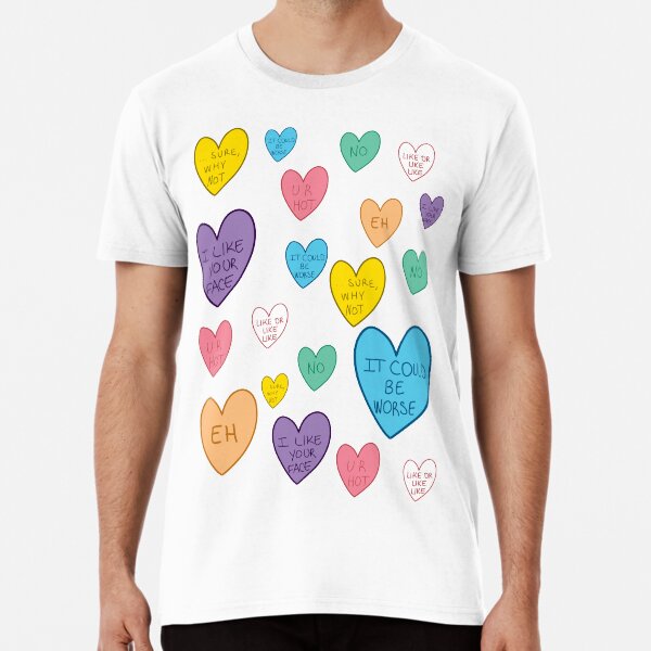 shirts with hearts with eyes