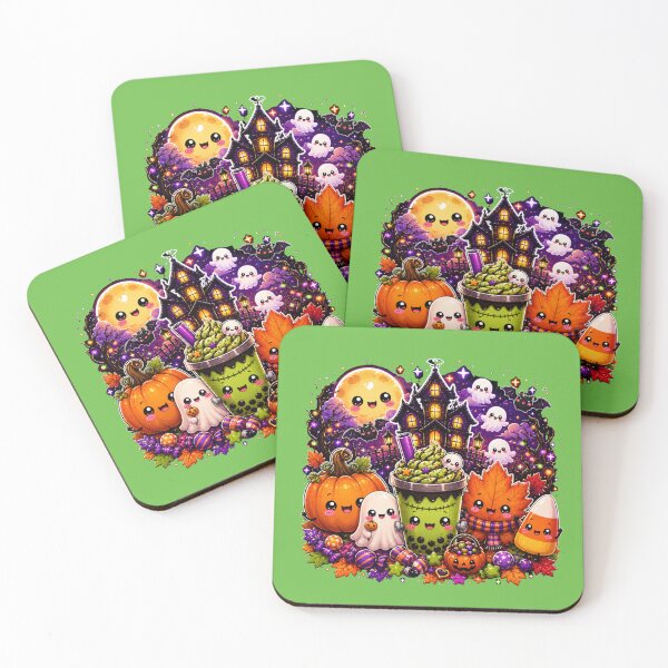 Item preview, Kawaii Halloween Shirt | Cute Frankenstein Boba, Pumpkin, Ghost & Haunted House Autumn Design designed and sold by ALH Apparel.